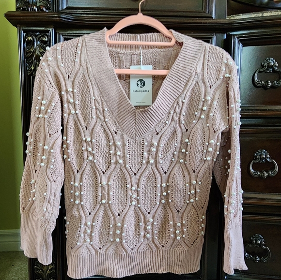 Pink pearl Sweater ( - Picture 1 of 6